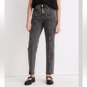 Madewell Perfect Vintage Straight Jeans in Meaford Wash-Seamed Edition